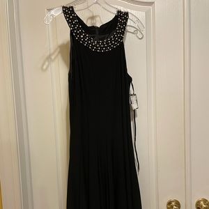 Black Jessica Howard Gown with Beaded Neckline